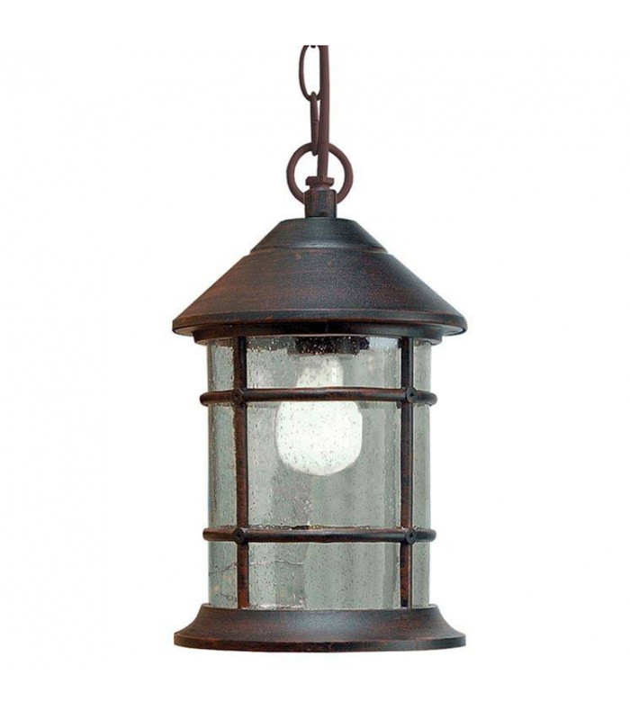 1 Light Outdoor Ceiling Light Rusty Brown