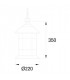 1 Light Outdoor Ceiling Light Rusty Brown