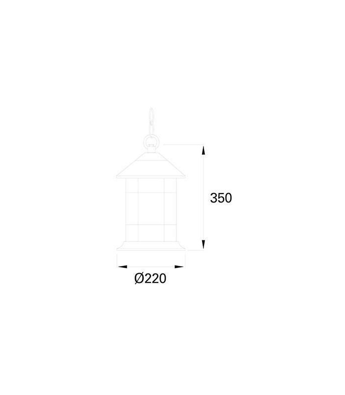 1 Light Outdoor Ceiling Light Rusty Brown
