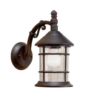 1 Light Outdoor Wall Lantern Rusty Brown