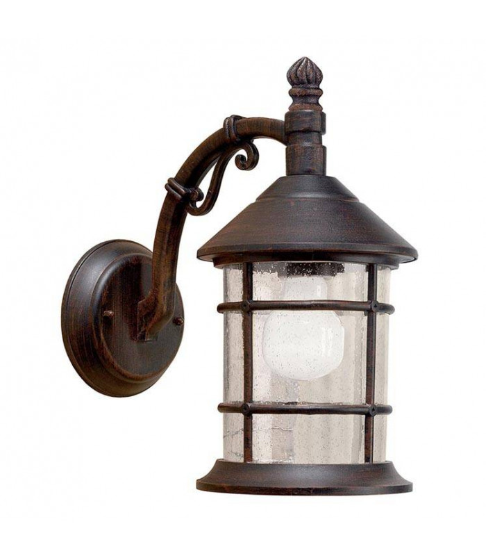 1 Light Outdoor Wall Lantern Rusty Brown