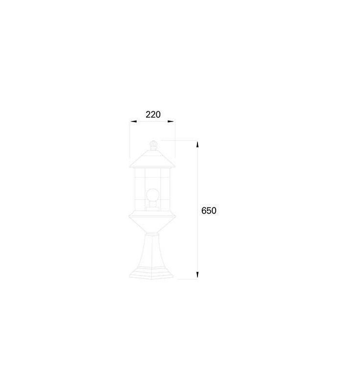 1 Light Outdoor Lamp Rusty Brown
