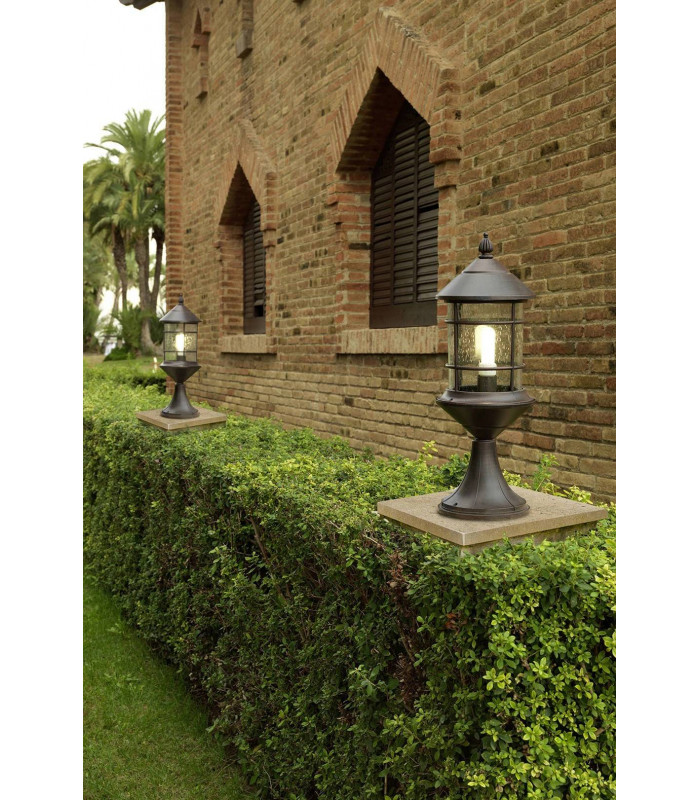 1 Light Outdoor Lamp Rusty Brown