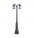 2 Light Lamp Post Rusty Brown