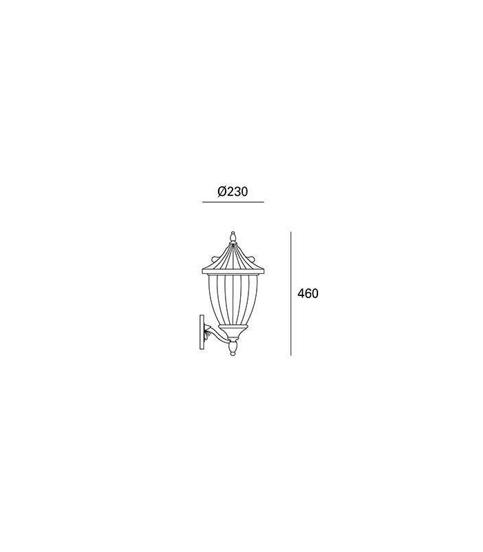 1 Light Outdoor Wall Lantern Rusty brown