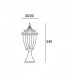 1 Light Outdoor Lamp Rusty Brown