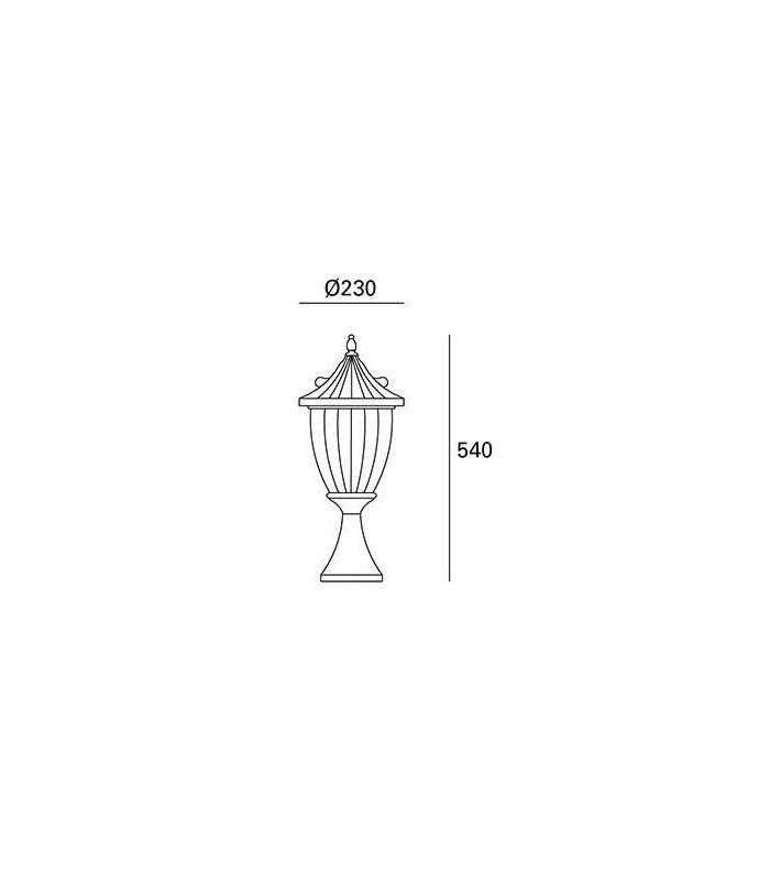 1 Light Outdoor Lamp Rusty Brown