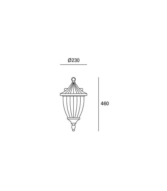 1 Light Outdoor Ceiling Light Rusty Brown