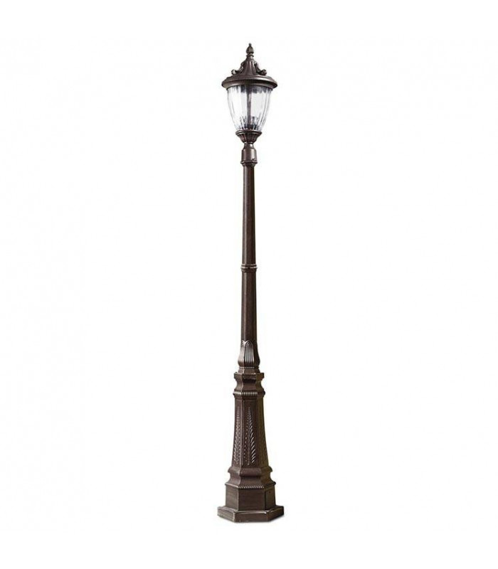 Outdoor Post Lantern Rusty Brown