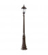 3 Light Outdoor Post Lantern Rusty Brown