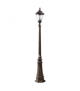3 Light Outdoor Post Lantern Rusty Brown
