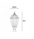 3 Light Outdoor Post Lantern Rusty Brown
