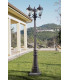 3 Light Triple Outdoor Post Lantern Rusty Brown