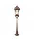 3 Light Outdoor Post Lantern Brown, Clear IP44, E14
