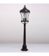 3 Light Outdoor Post Lantern Brown, Clear IP44, E14