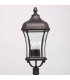 3 Light Outdoor Post Lantern Brown, Clear IP44, E14