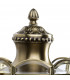3 Light Outdoor Wall Lantern Antique Brass, Clear IP44, E14