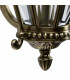 3 Light Outdoor Wall Lantern Antique Brass, Clear IP44, E14