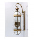 4 Light Outdoor Wall Lantern Brass, Clear IP44, E14