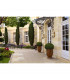 4 Light Outdoor Wall Lantern Brass, Clear IP44, E14