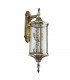 4 Light Outdoor Wall Lantern Antique Brass with Crystals IP44, E14