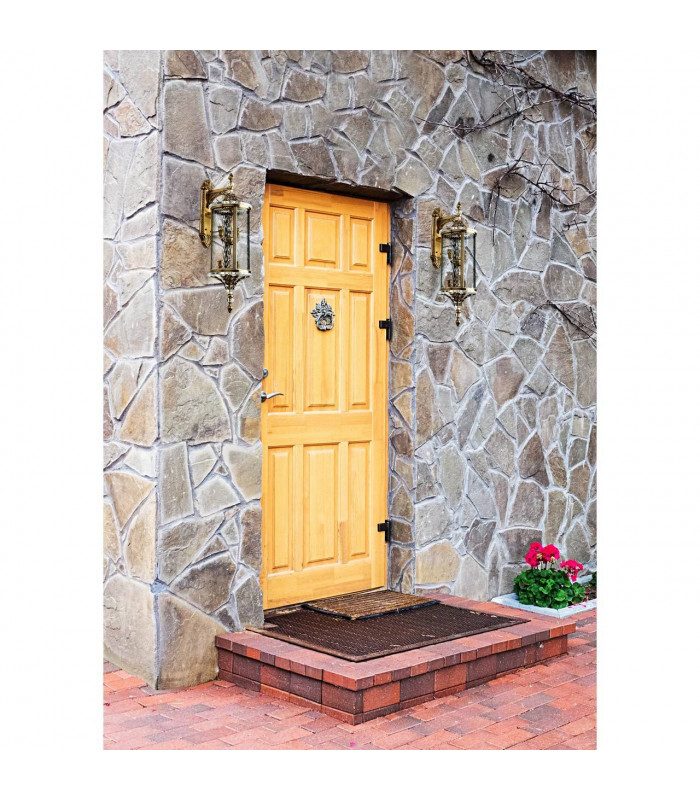 4 Light Outdoor Wall Lantern Antique Brass with Crystals IP44, E14
