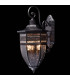 3 Light Outdoor Wall Lantern Black, Clear IP44, E14