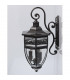 3 Light Outdoor Wall Lantern Black, Clear IP44, E14