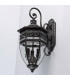 3 Light Outdoor Wall Lantern Black, Clear IP44, E14