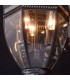 3 Light Outdoor Wall Lantern Black, Clear IP44, E14