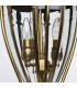 3 Light Outdoor Ceiling Pendant Light Antique Brass, Clear IP44, E14