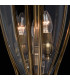 3 Light Outdoor Ceiling Pendant Light Antique Brass, Clear IP44, E14