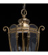 3 Light Outdoor Ceiling Pendant Light Antique Brass, Clear IP44, E14
