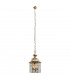 3 Light Outdoor Ceiling Pendant Light Brass, Clear IP44, E14