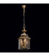 3 Light Outdoor Ceiling Pendant Light Brass, Clear IP44, E14