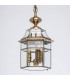 3 Light Outdoor Ceiling Pendant Light Brass, Clear IP44, E14