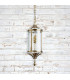 4 Light Outdoor Ceiling Pendant Light Antique Brass, Clear with Crystal Decor IP44, E14