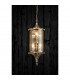 4 Light Outdoor Ceiling Pendant Light Antique Brass, Clear with Crystal Decor IP44, E14