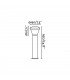 LED Outdoor Bollard Light White, Dark Grey IP65