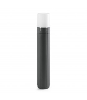 1 Light Outdoor Tall Bollard Light White, Dark Grey IP65, E27