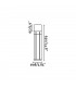 1 Light Outdoor Tall Bollard Light White, Dark Grey IP65, E27