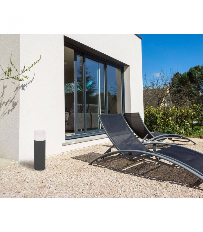 LED Outdoor Bollard Light White, Dark Grey IP65