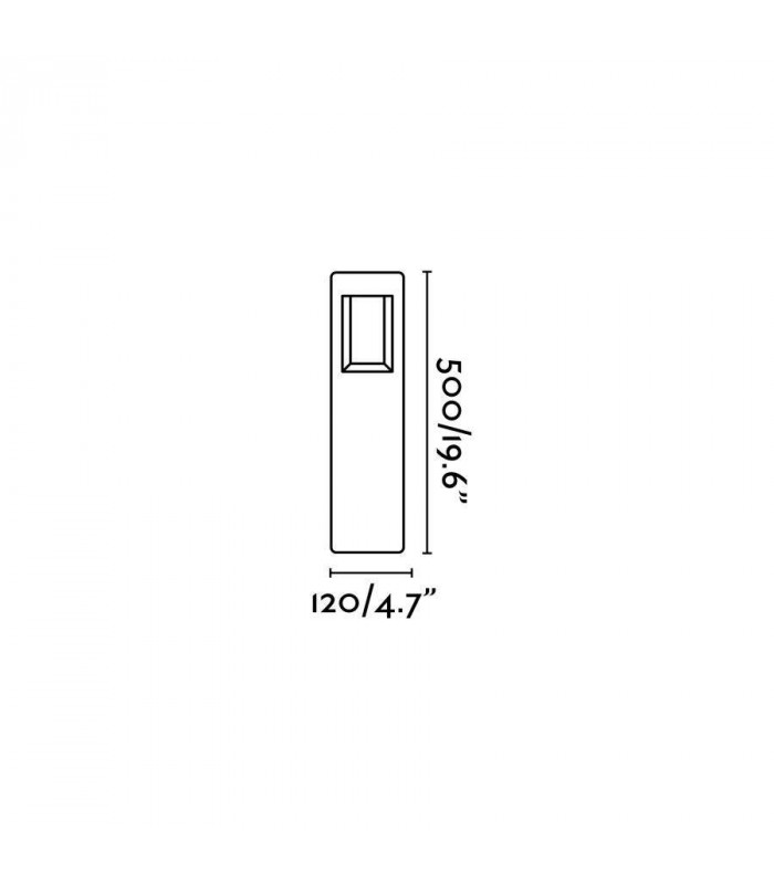 LED Outdoor Bollard Light Dark Grey IP54