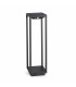 LED Outdoor Bollard Light Dark Grey, Solar Powered with PIRSensor IP54