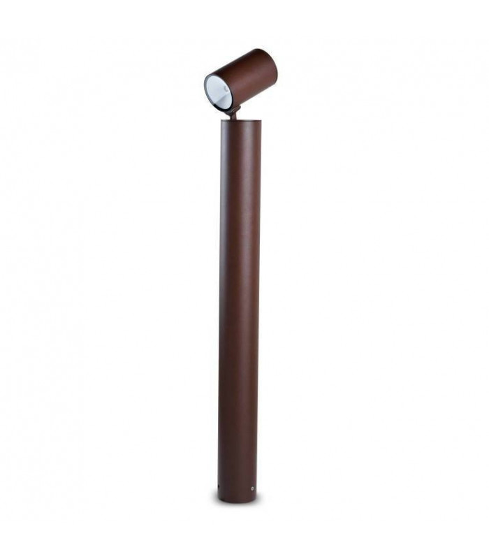 LED 1 Light Adjustable Outdoor Bollard Light Brown IP54