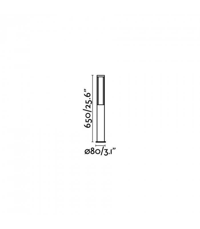LED Outdoor Short Bollard Light Dark Grey IP54