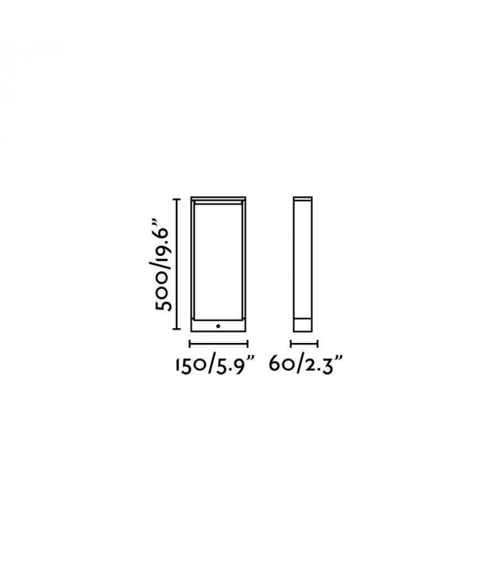 LED Outdoor Short Bollard Light Dark Grey IP54