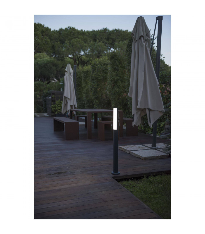 LED Outdoor Tall Bollard Light Dark Grey IP54
