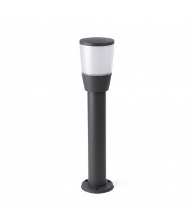 1 Light Outdoor Bollard Light Dark Grey IP44, E27
