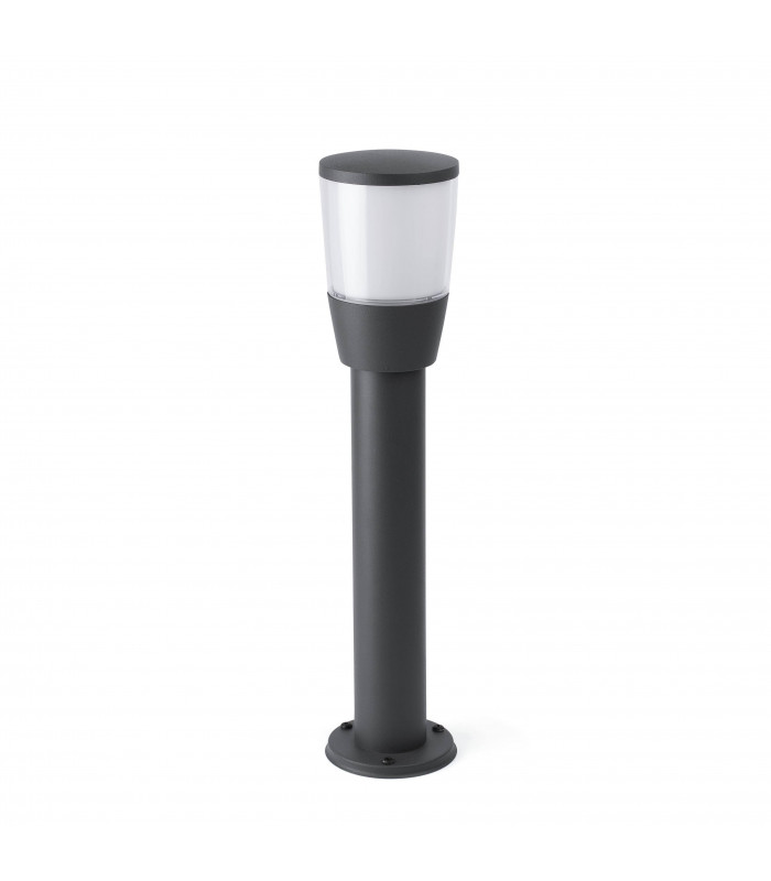 1 Light Outdoor Bollard Light Dark Grey IP44, E27